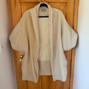 Elizabeth Suzann Cocoon Coat, White Wool, O/S, Beautiful & Pre-Loved